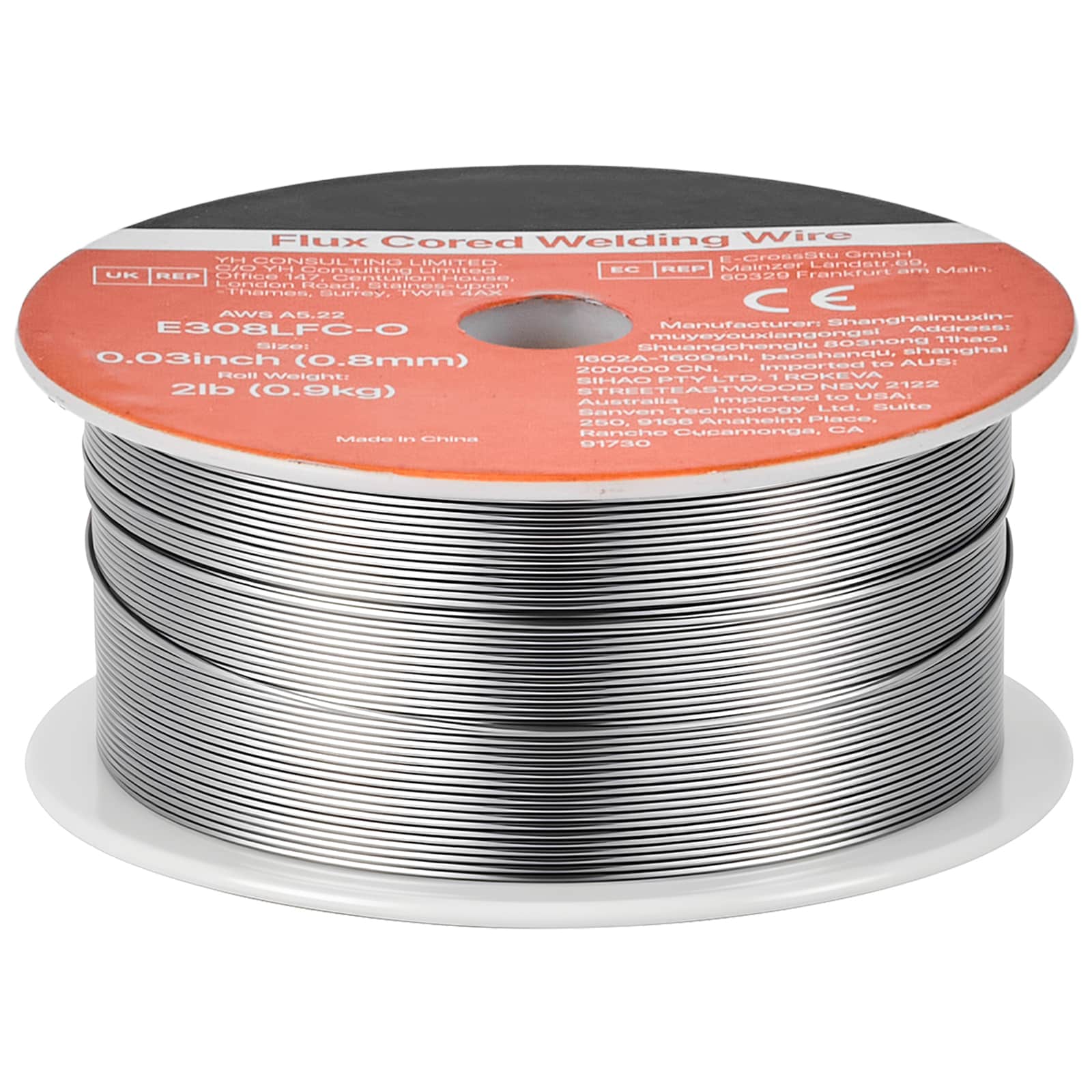 VEVOR Flux Core MIG Welding Wire  E308LFC-O 0.03-inch 2 LBS  Gasless Stainless Steel Welding Wire with Low Spatter for All Position Arc Welding  Self-Shielded for Outdoor Use