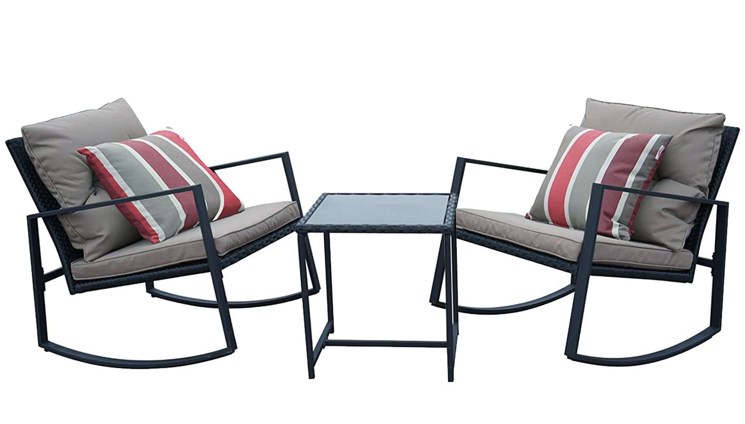Kozyard KZWMBRKR Patio Conversation Sets 3 -Piece Patio Conversation Set with Multiple color/finishes Cushions