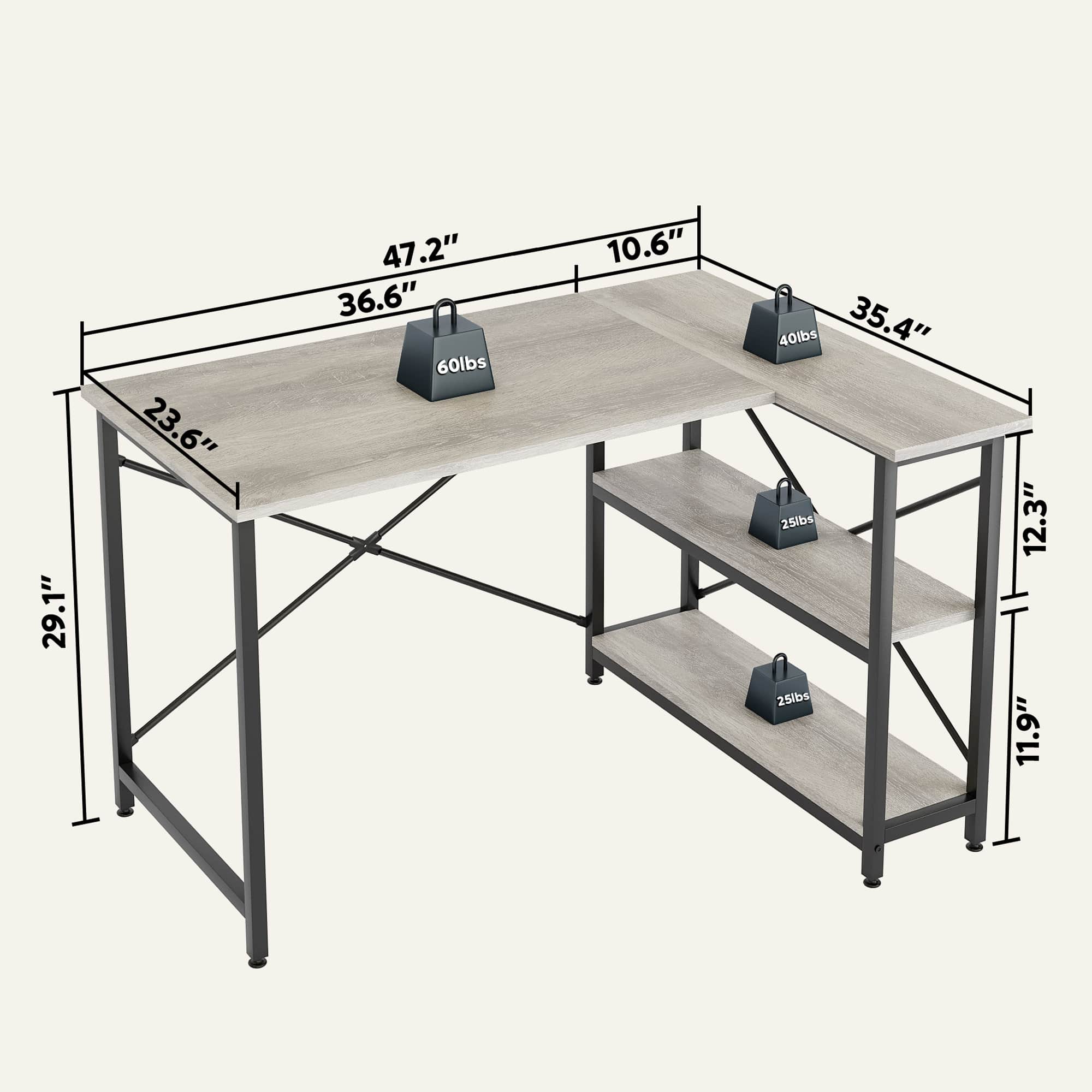 Bestier LOW-1298-D31BSH desks - View #2
