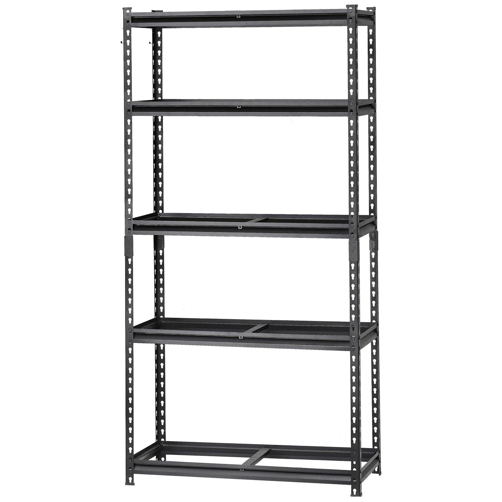 GLANZEND  5 Tier 39.37-in W x 17.72-in D x 3.74-in H Heavy Duty 2000 lbs Capacity Black Steel Garage Shelving Unit Adjustable Rust Resistant for Garage Warehouse