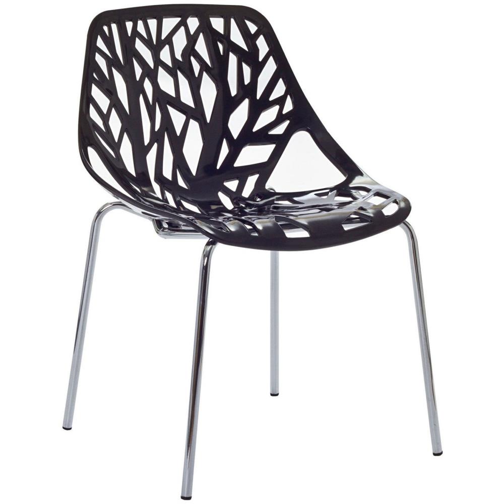 Modway EEI-651-BLK Contemporary/Modern Dining Side Chair (Metal Frame)