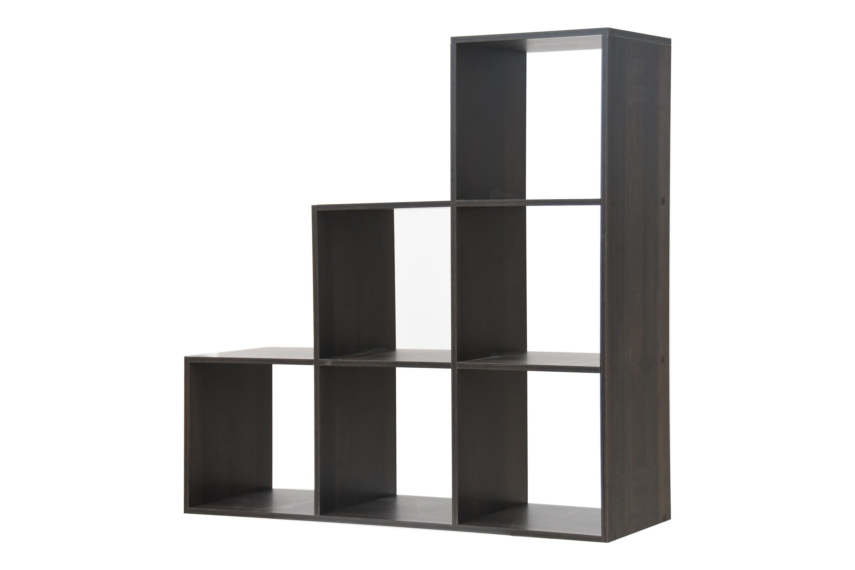 Style Selections CL22-11321-BLK 35.94-in H x 35.7-in W x 11.73-in D-Drawers Espresso Stackable Wood Laminate 6 Cube Organizer