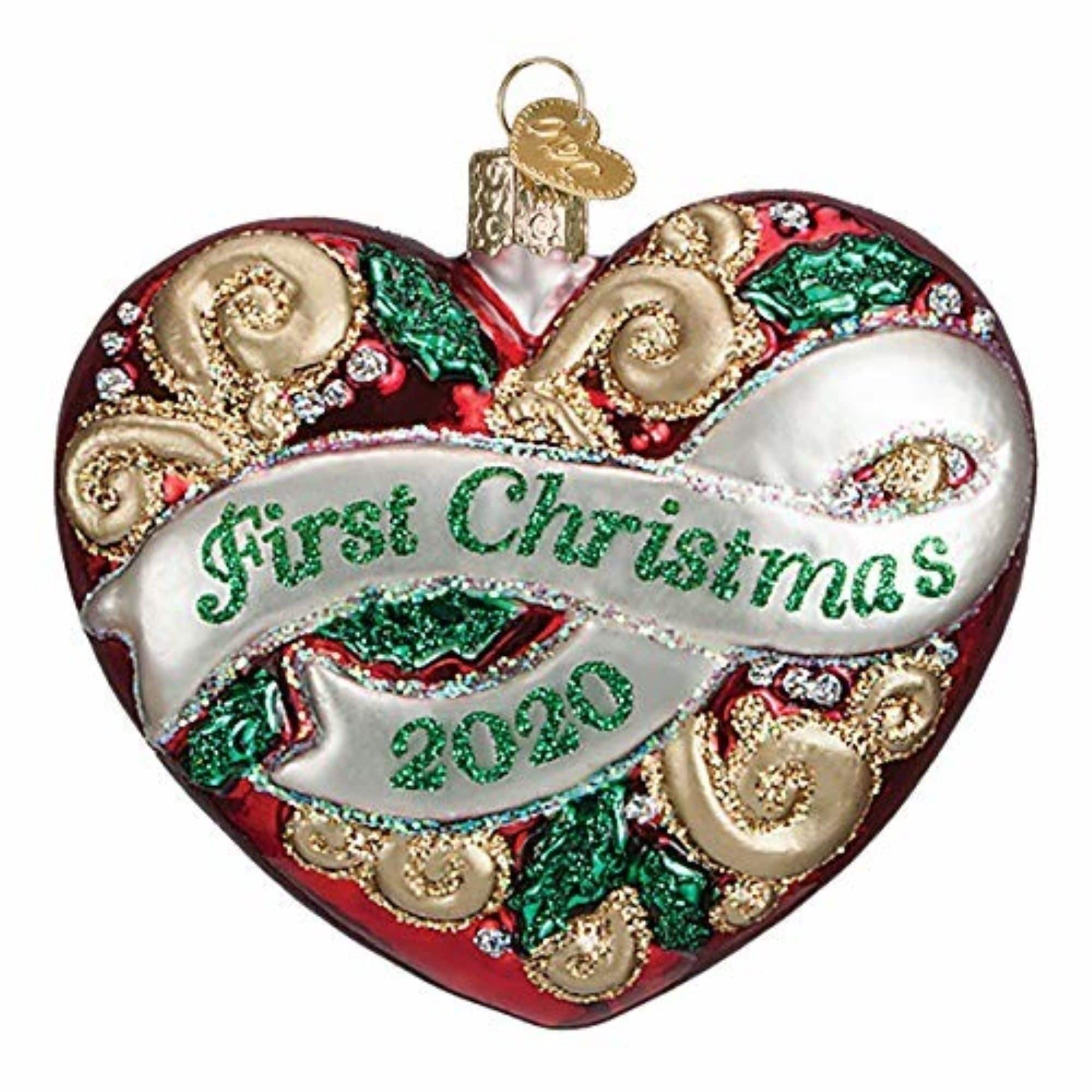 Old World Christmas 729343300584 Glass Blown Ornament - 2020 Christmas Heart