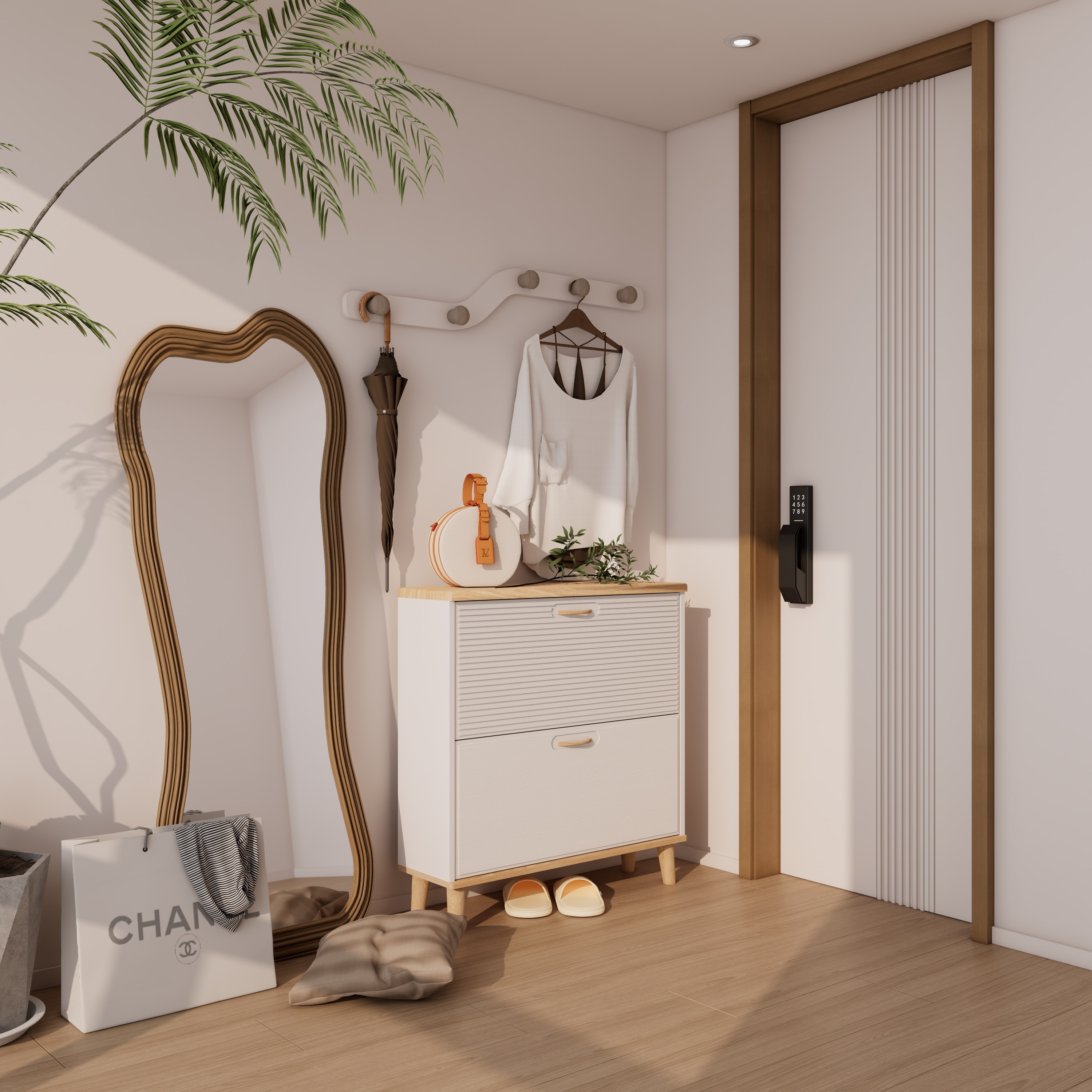 Tatayosi Shoes Storage Cabinet for Entryway Narrow Shoe Rack