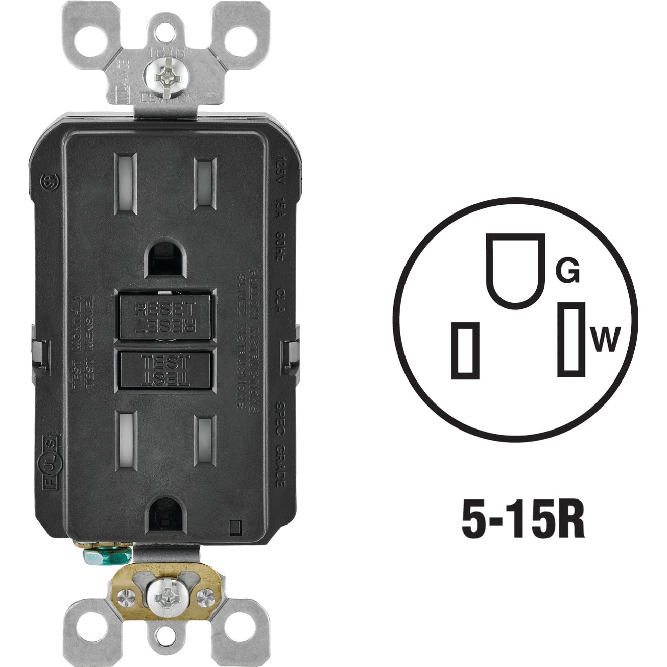 Leviton R95-GFTR1-0KE receptacles - View #3