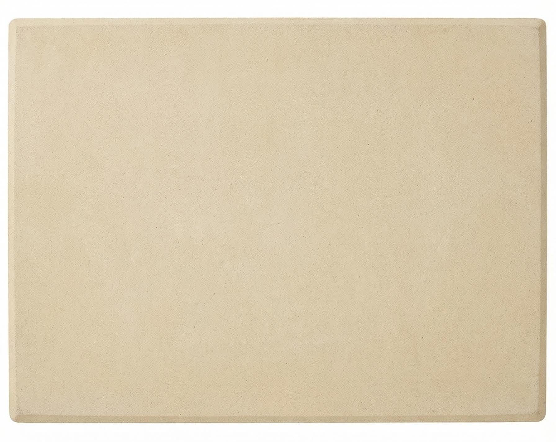 Aoibox  15 x 12 x 0 6 In Rectangular Cordierite Pizza Stone for Oven Baking and BBQ Grilling Beige Bread Stone