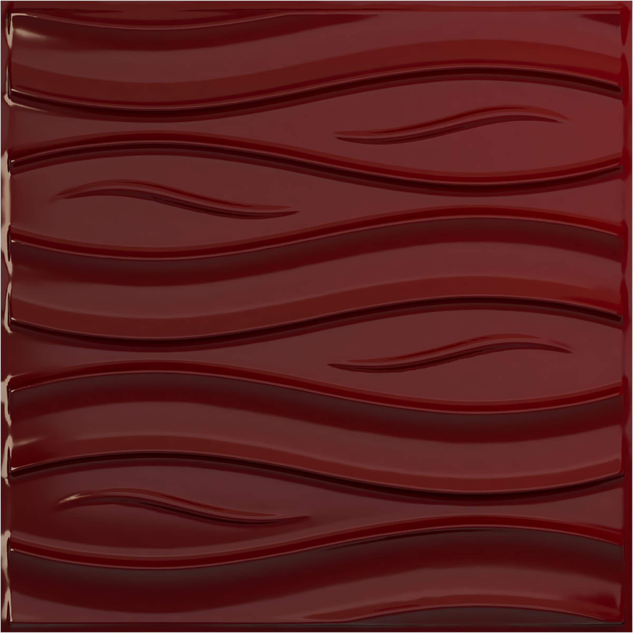 Ekena Millwork WP20X20SSHML-CASE-12 19-5/8-in x 19-5/8-in Embossed Paintable/Stainable Red PVC Wall Panel ( 12 -Pack, Covers