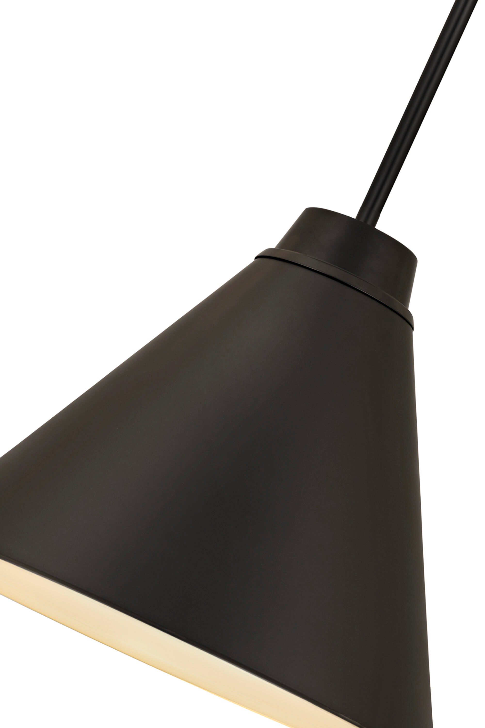 Eaton 18" Matte Black and Nickel Industrial Pendant Light