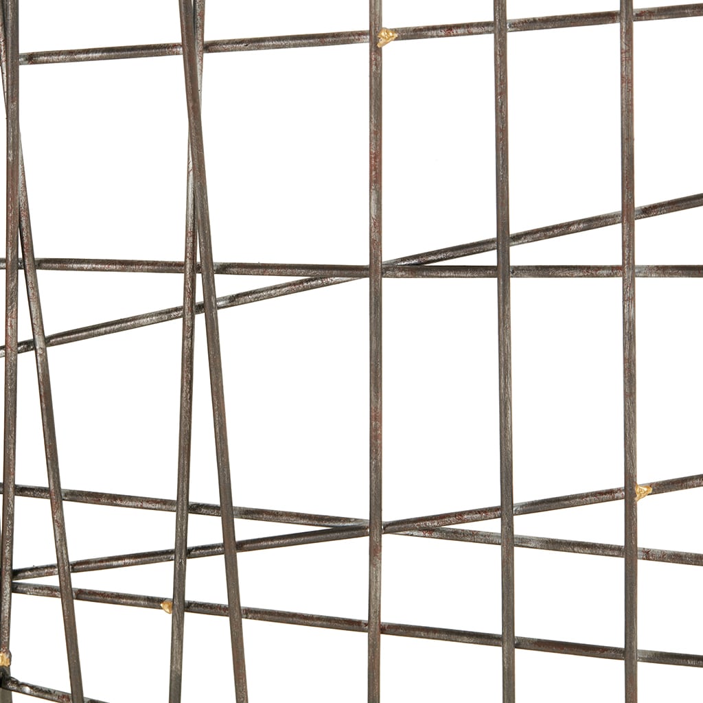 Industrial Black and Gold Metal Abstract Wall Sculpture