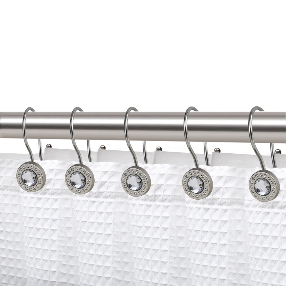 Utopia Alley HK21BN Brushed Nickel Zinc Double Shower Curtain Hooks