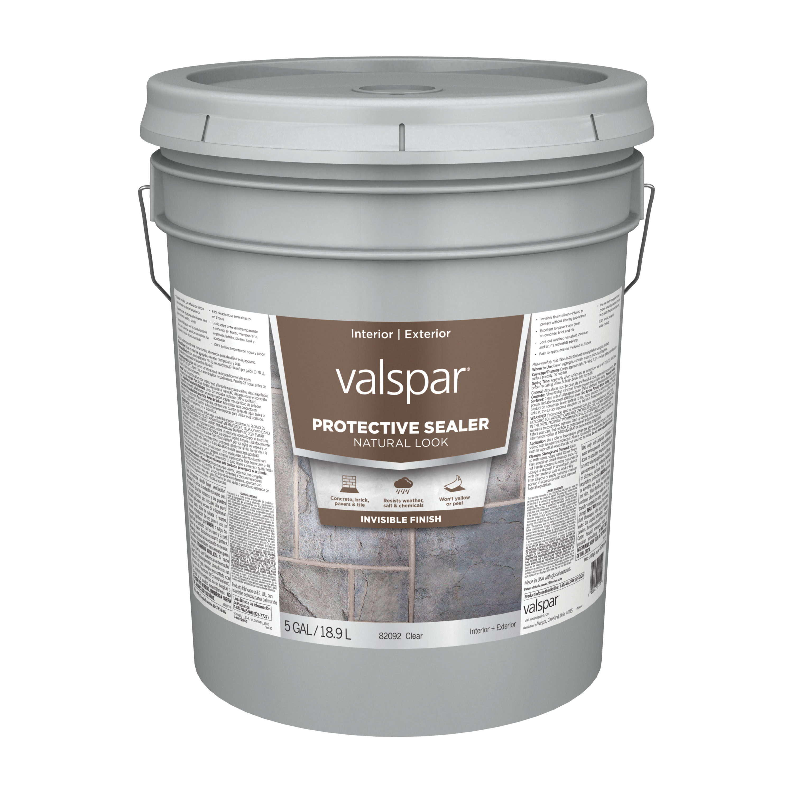 Valspar Clear Natural Look Low Gloss Transparent Latex Sealer (5-Gallon) at