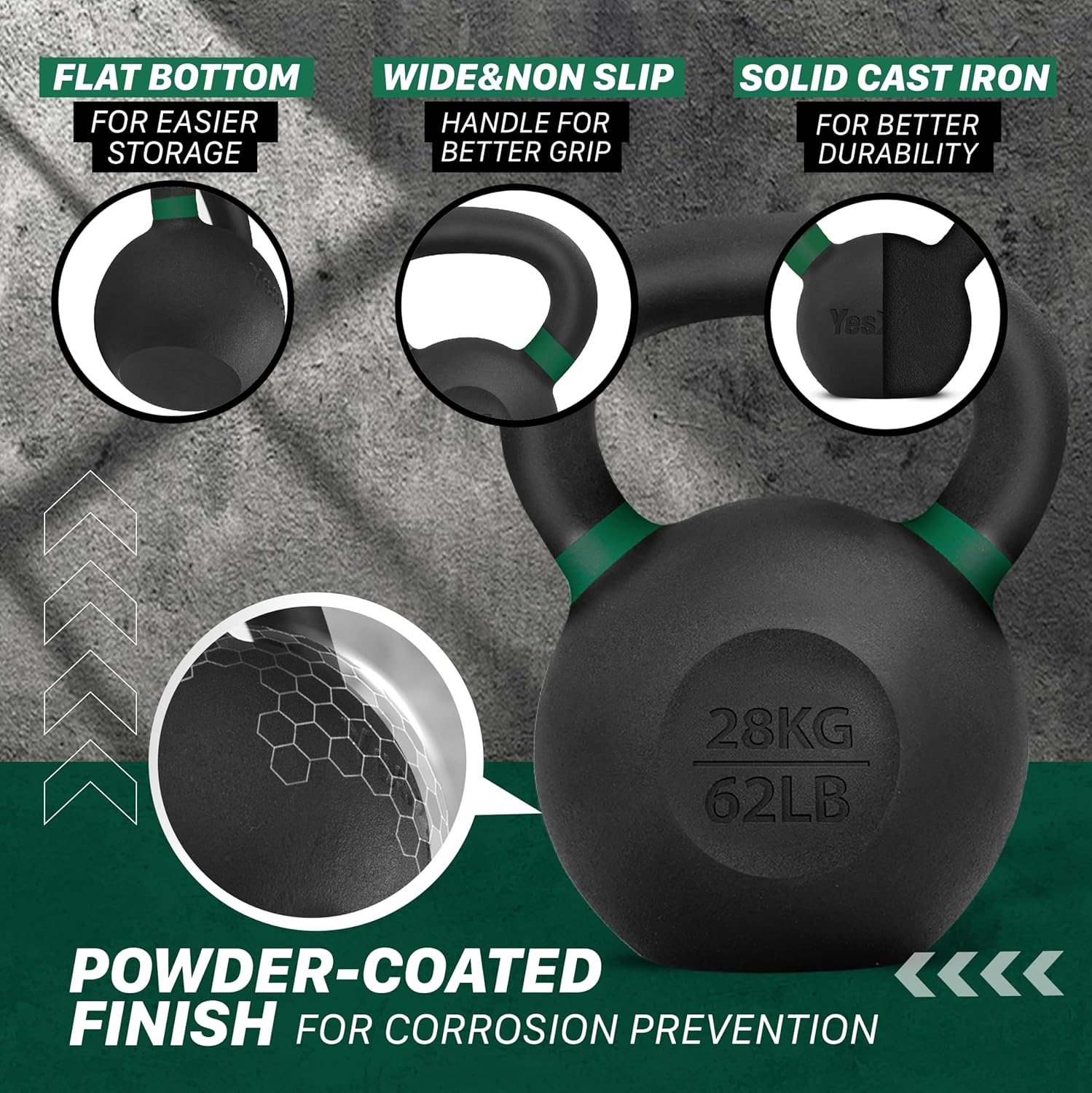 Yes4All F0I8 kettlebells - View #3