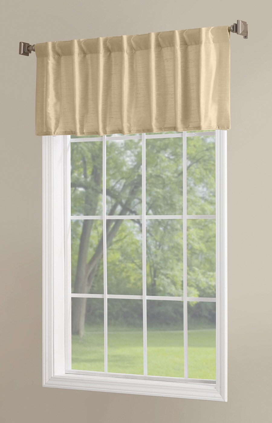 allen + roth X602010VALZ 18-in Gold Light Filtering Back Tab Single Curtain Panel