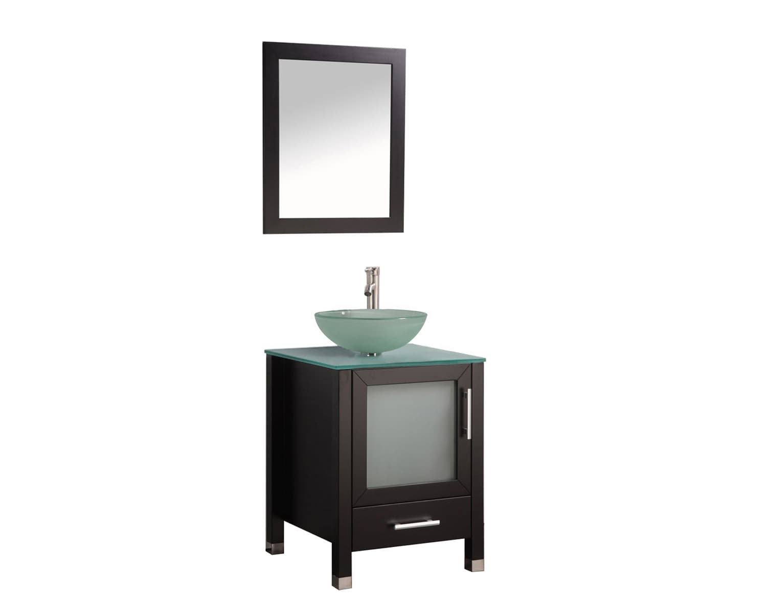 MTD Vanities 24-in Espresso Single Sink Bathroom Vanity with Painted ...