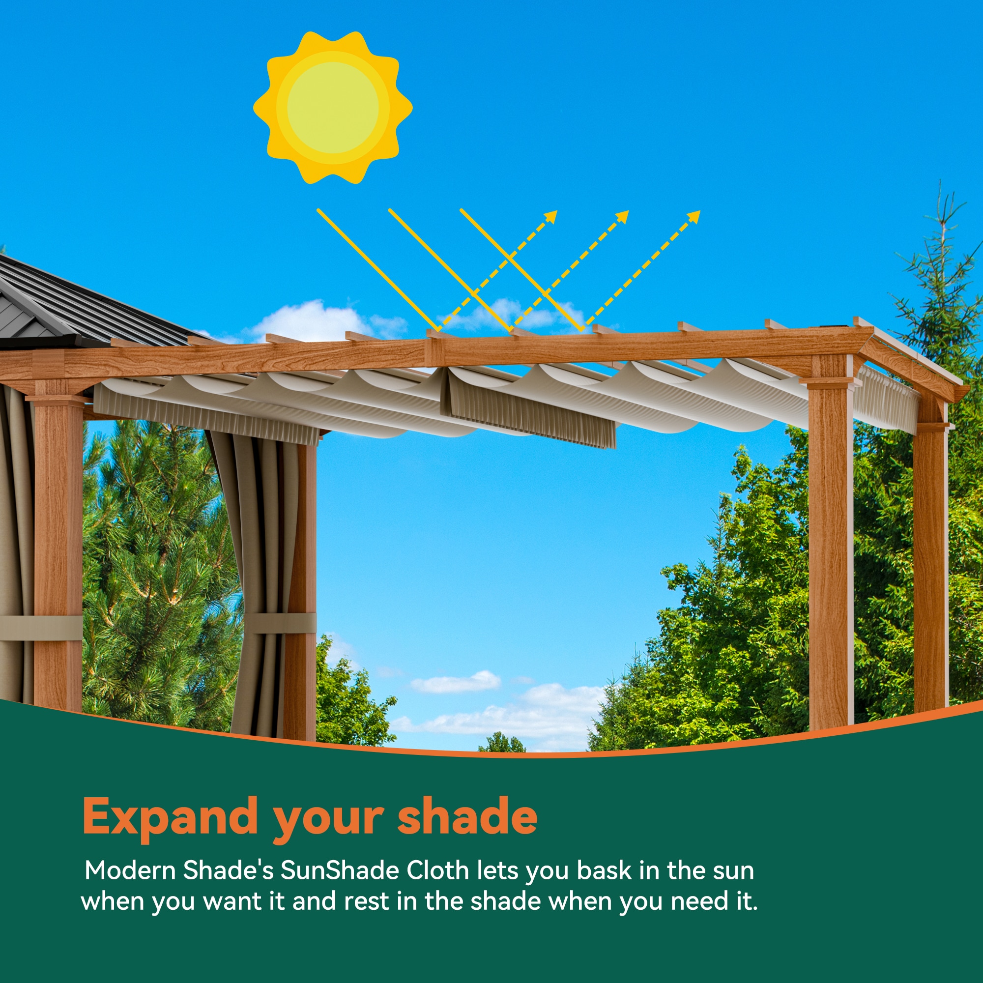 ELEVATE OUTDOORS IG10600025-1020WBR Wood-Resin-Gazebos - View #4