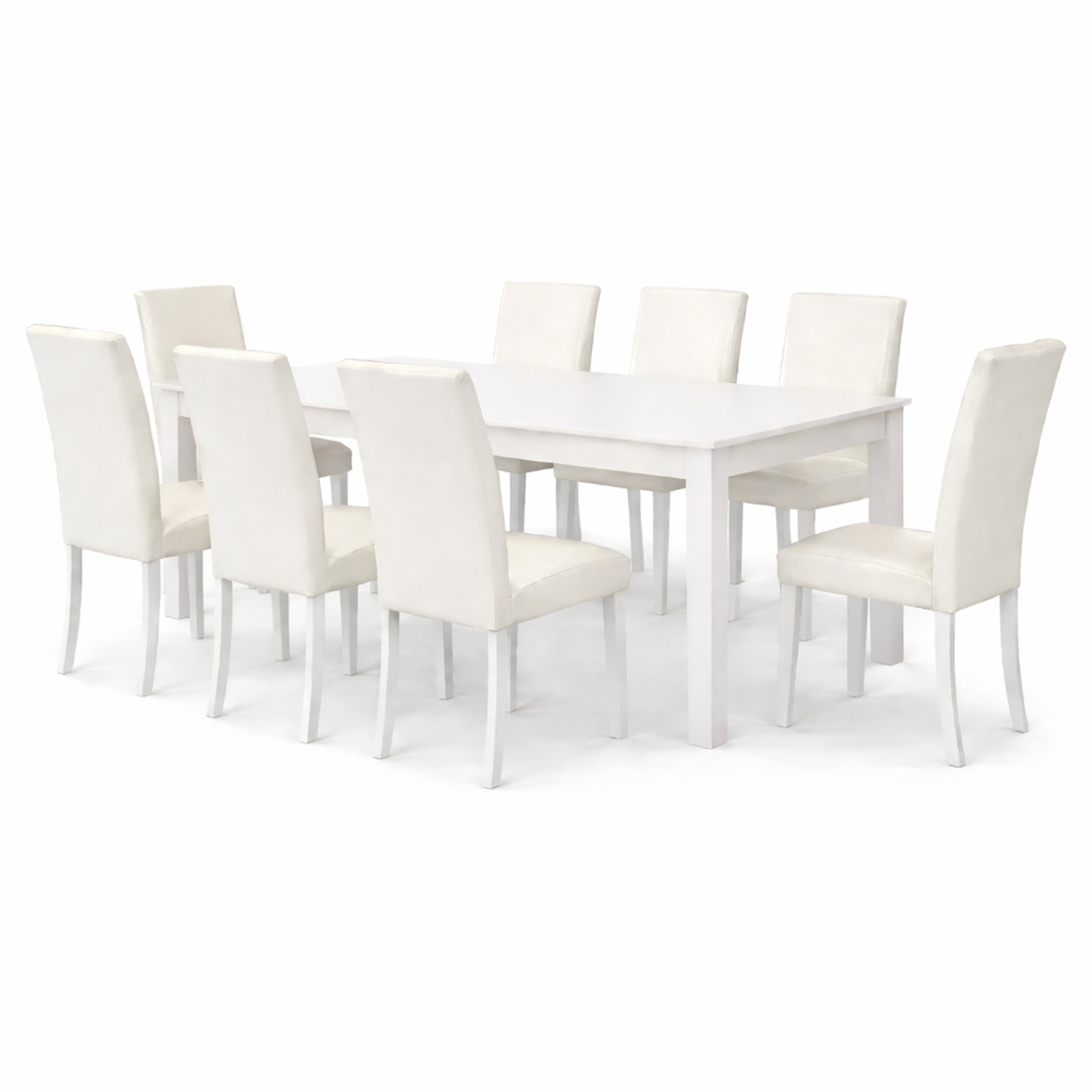 Oakland Living White Casual Dining Room Set with Rectangular Table ( Seats 8 )