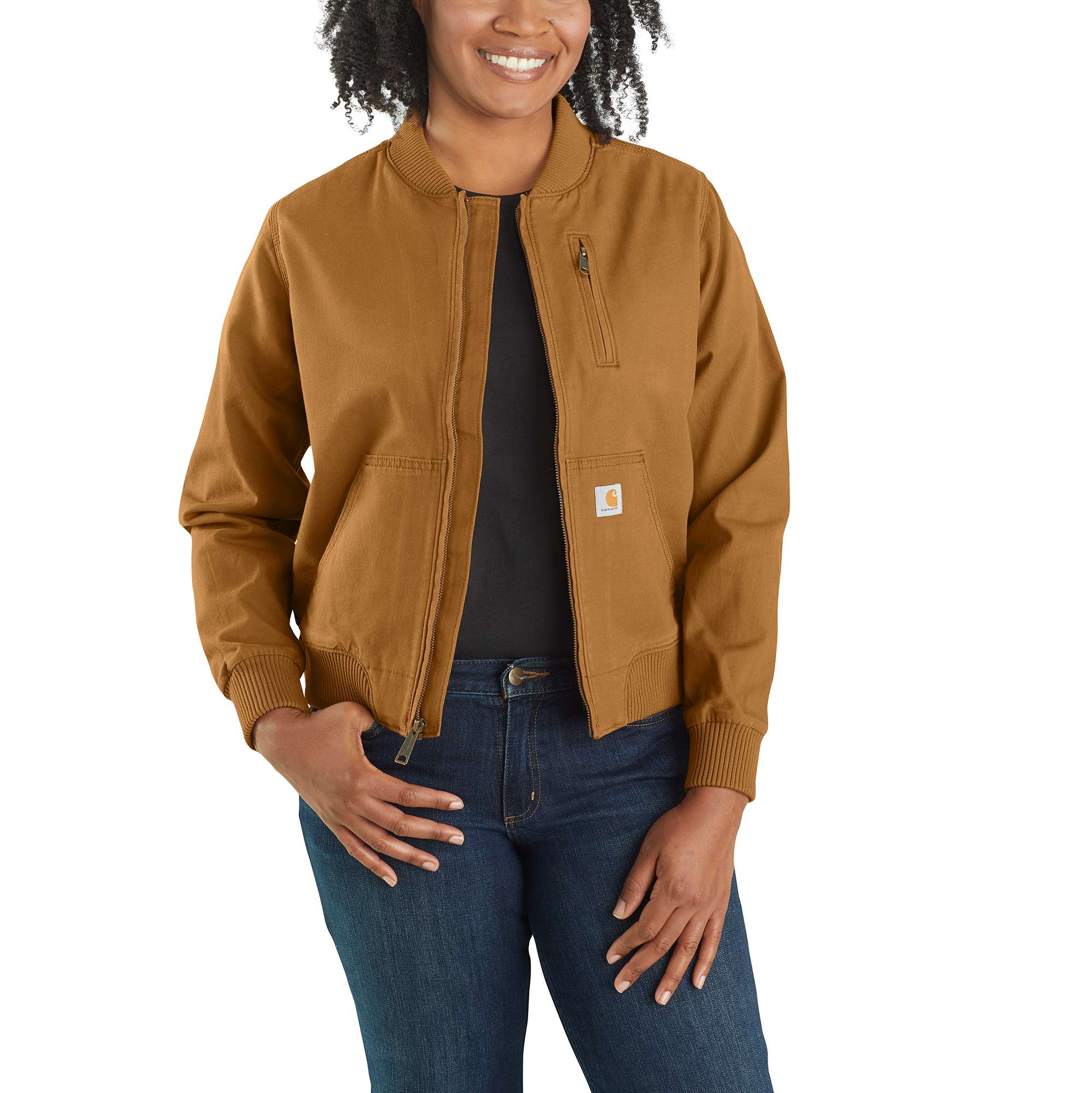 Carhartt Women's Carhartt Brown Canvas Work Jacket (Small) in the