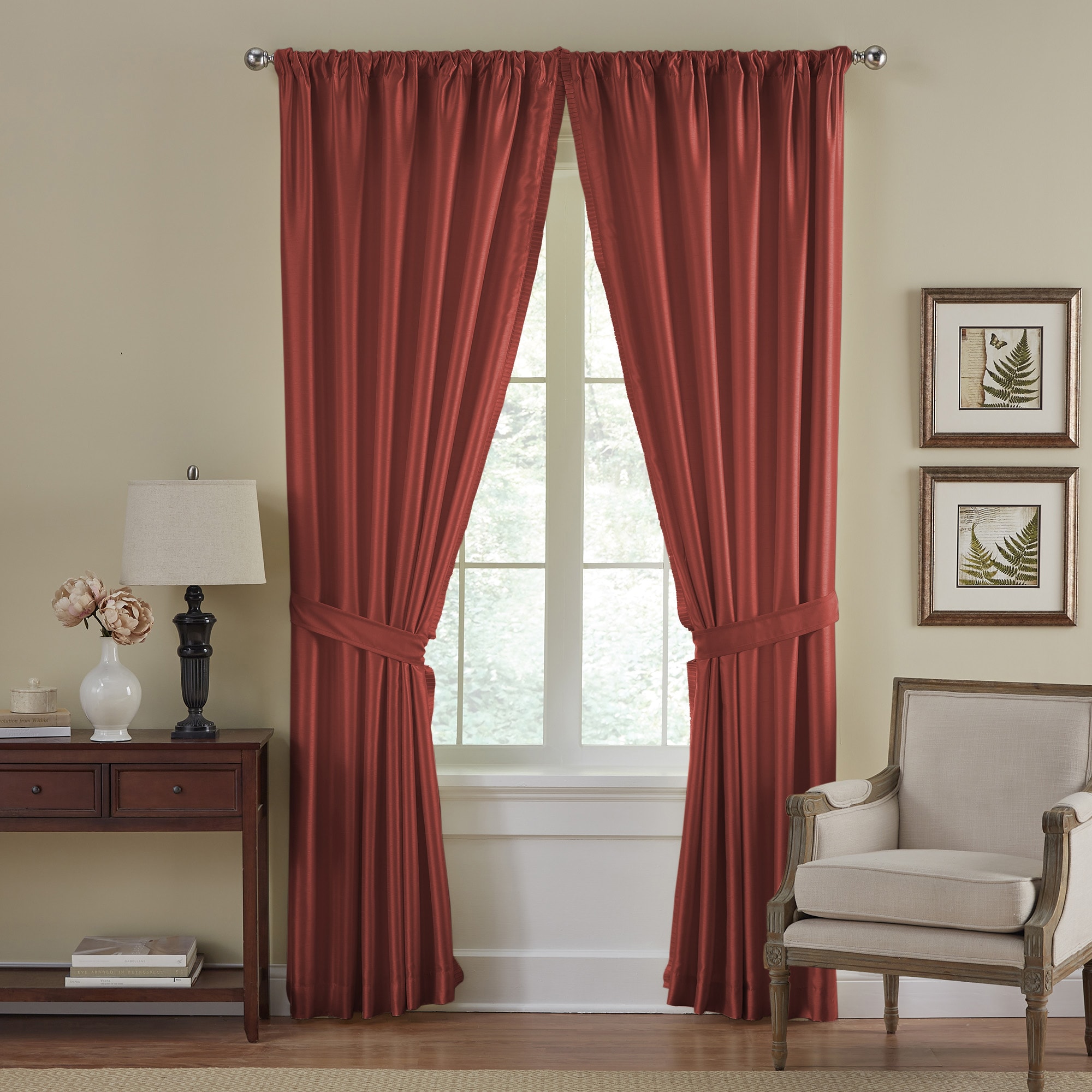 Elrene Home Fashions 026865577815 95-in Rouge Blackout Standard lined Rod pocket Single curtain panel