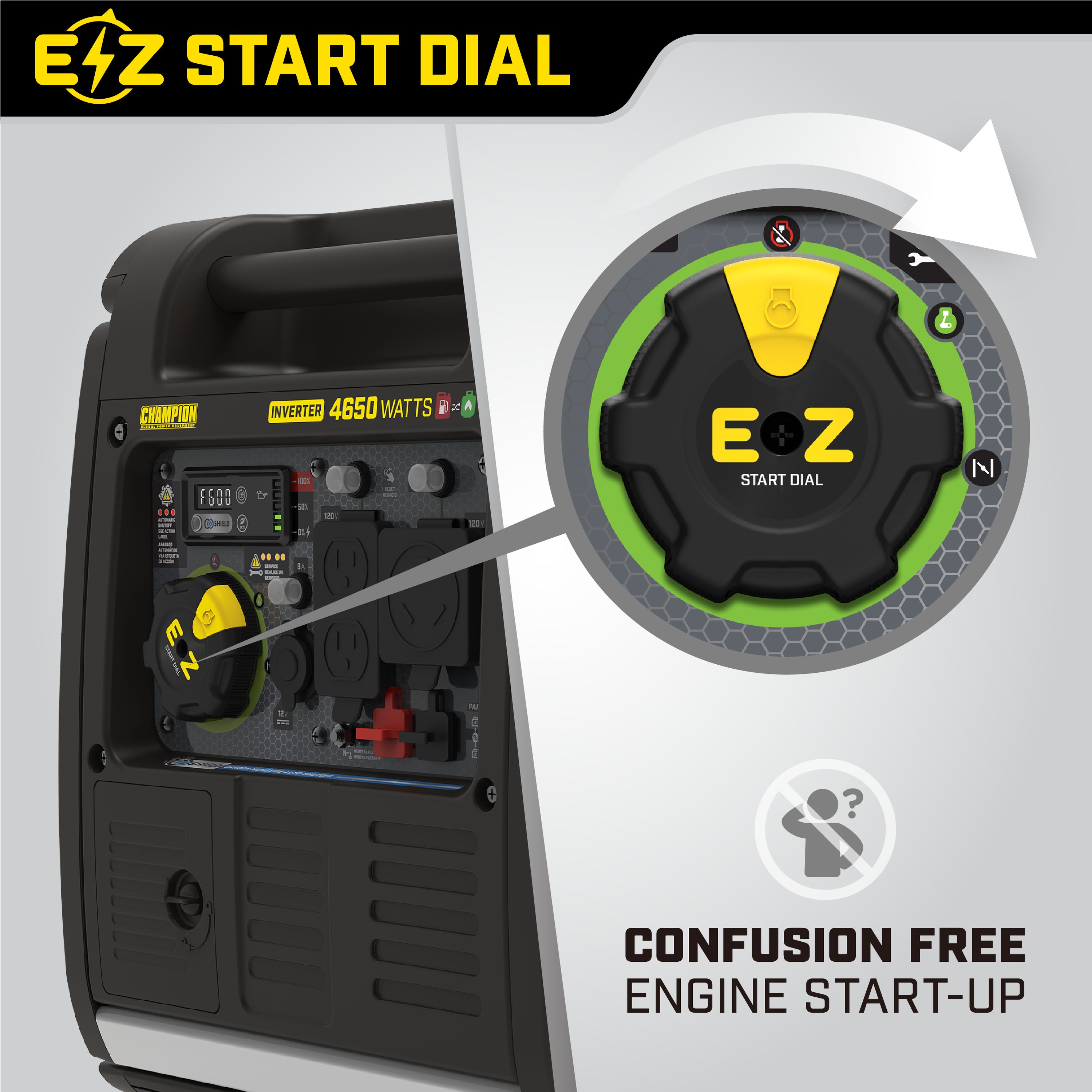 Champion Power Equipment CO Shield Electric Start 4650-Watt Dual