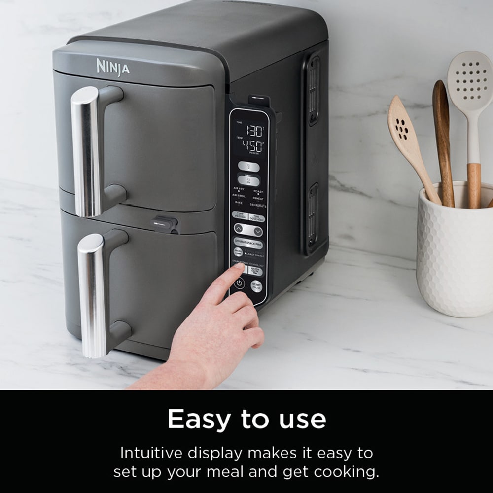 Ninja DoubleStack XL 10-Quart Black Digital 2 -Baskets Air Fryer