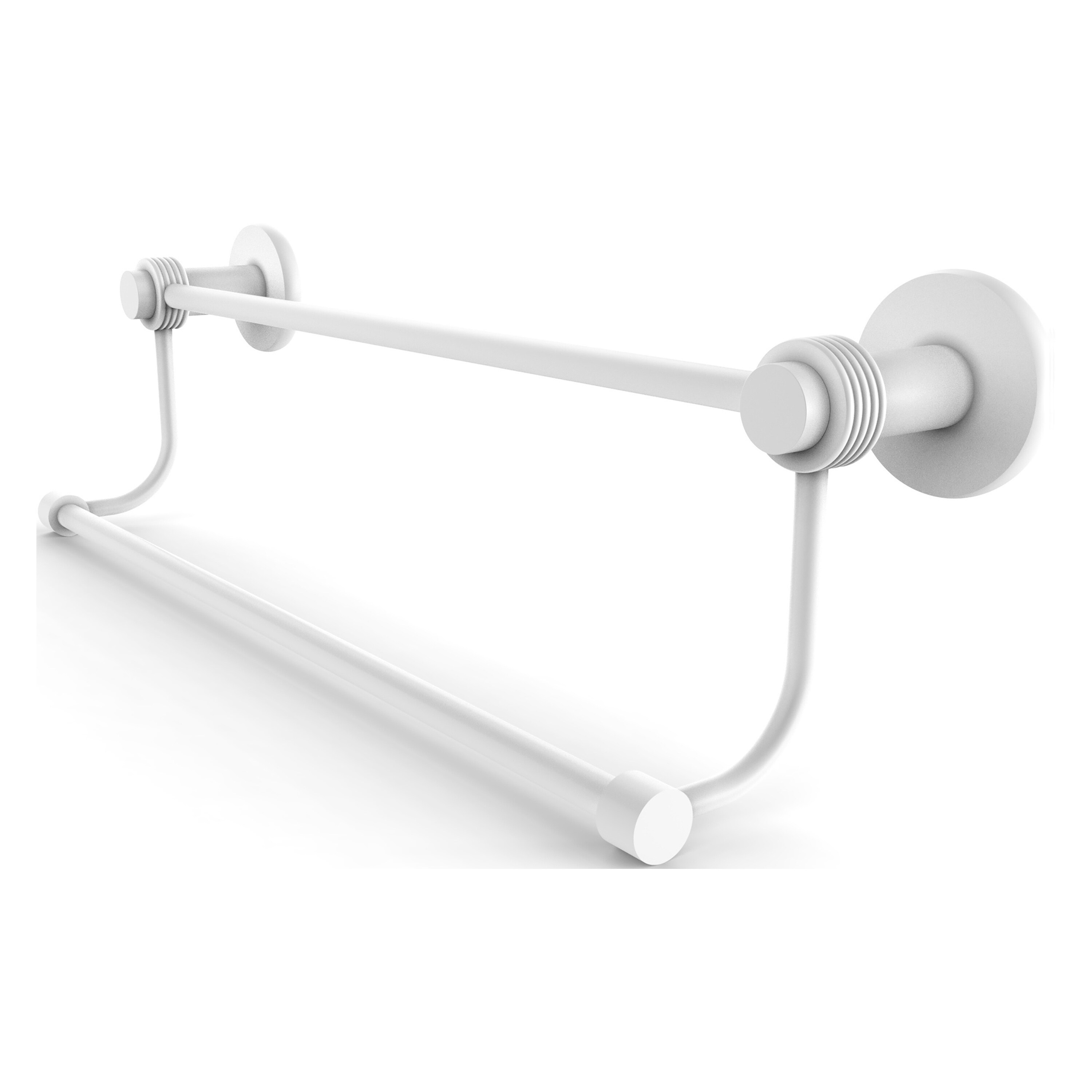 Allied Brass 9072G/24-WHM Mercury 24-in double Matte White Wall mount Double Towel Bar