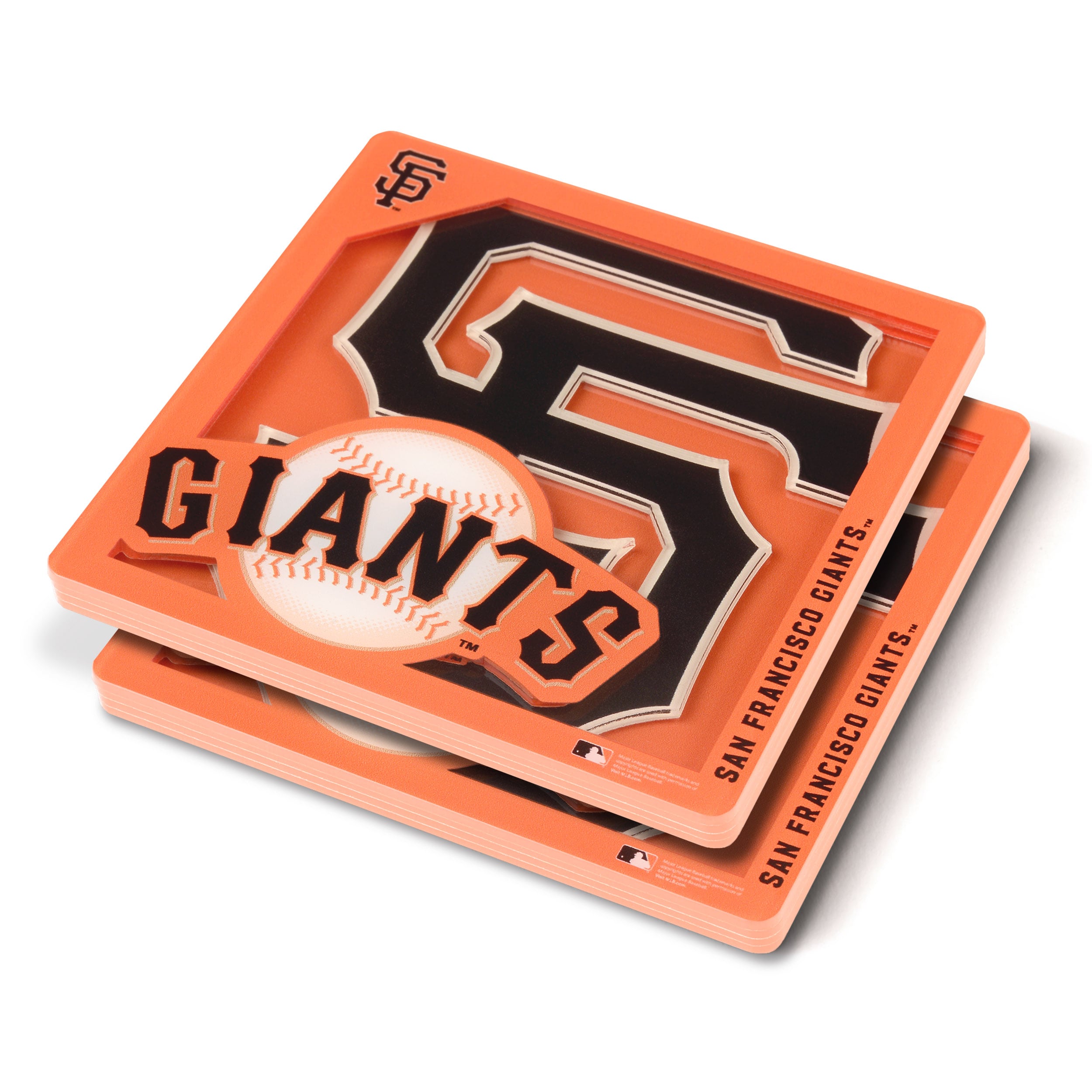 Sportula San Francisco Giants 3D Logo Series Coasters 2-Pack Acrylic Team  Colors Bottle/Can Holder in the Drinkware Accessories department at