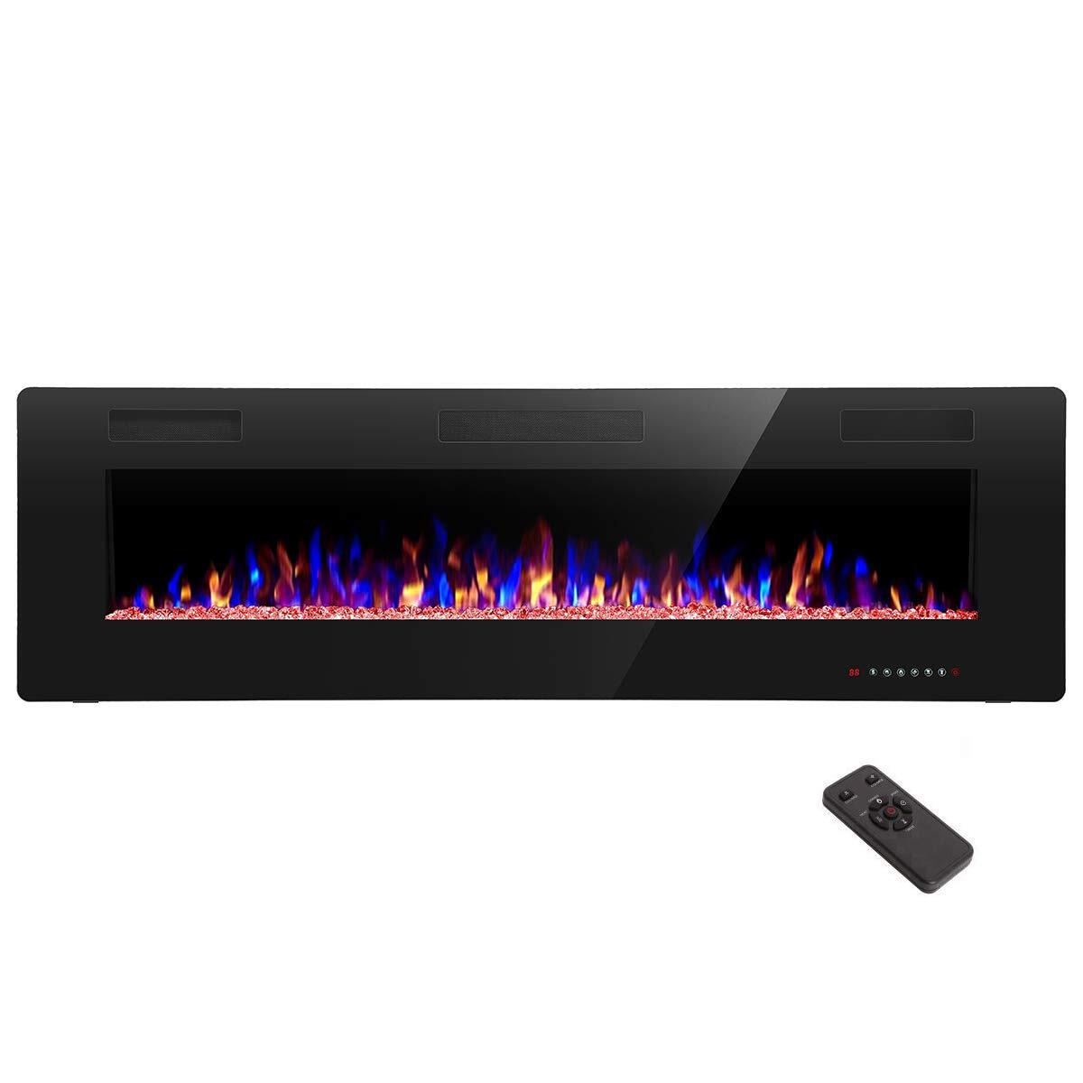 EdenDirect 68-in W Black LED Electric Fireplace NLCD041916 Sansujyuku sansujyuku.com