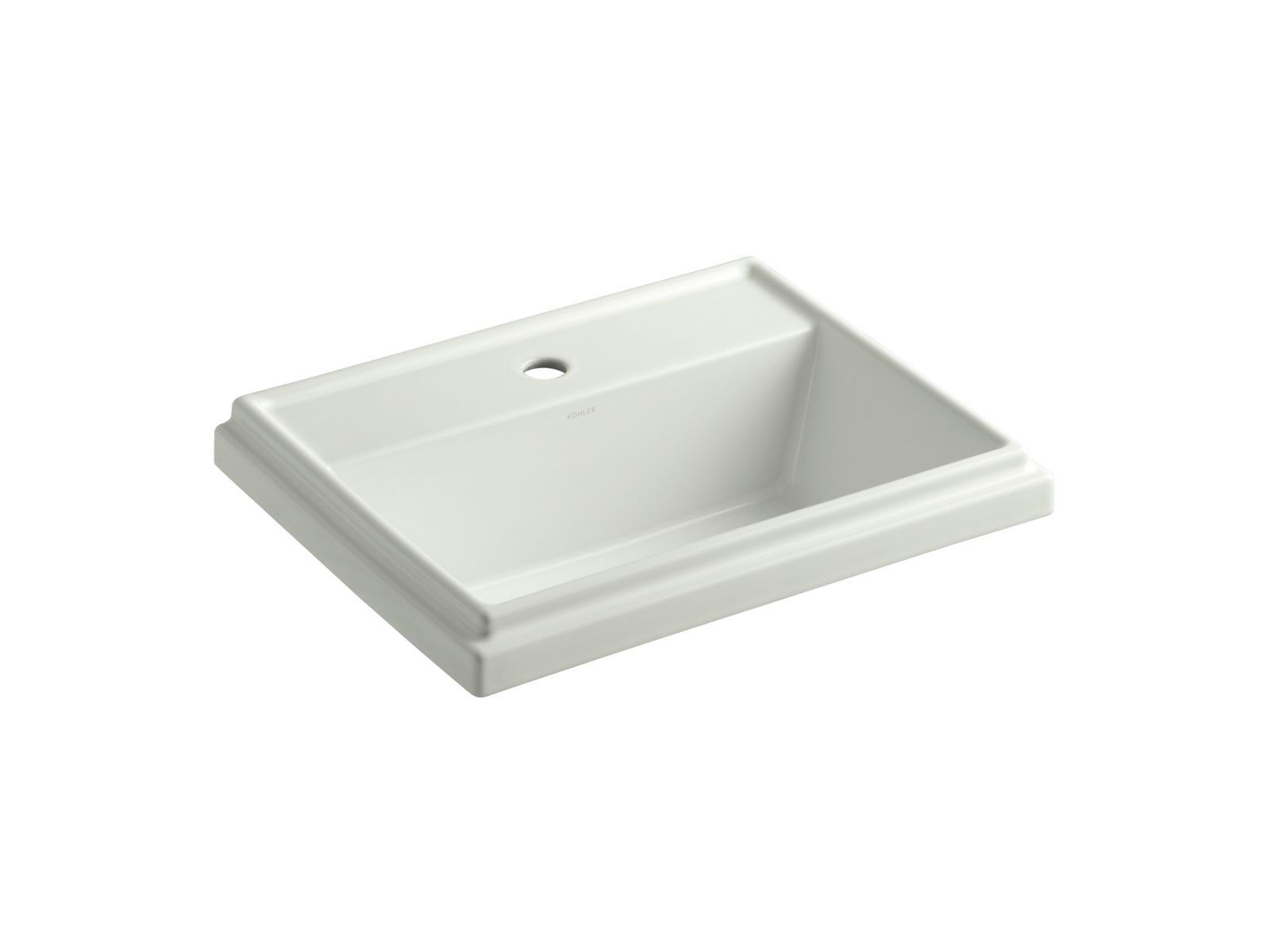 KOHLER 2991-1-NY Tresham Vitreous china Drop-in Rectangular Traditional Dune Bathroom Sink ( 21.8125-Inches x 16.0-Inches )