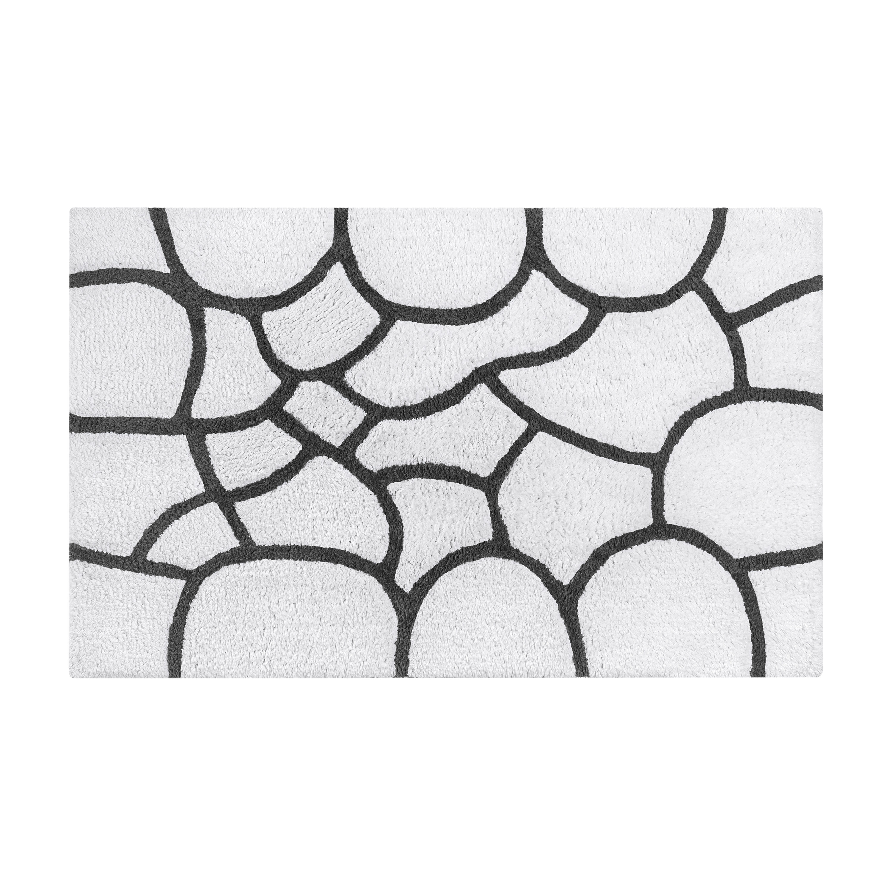 MH LONDON MH-BR-1081 Windsor 50-Inches x 30-Inches Grey Cotton Bath rug