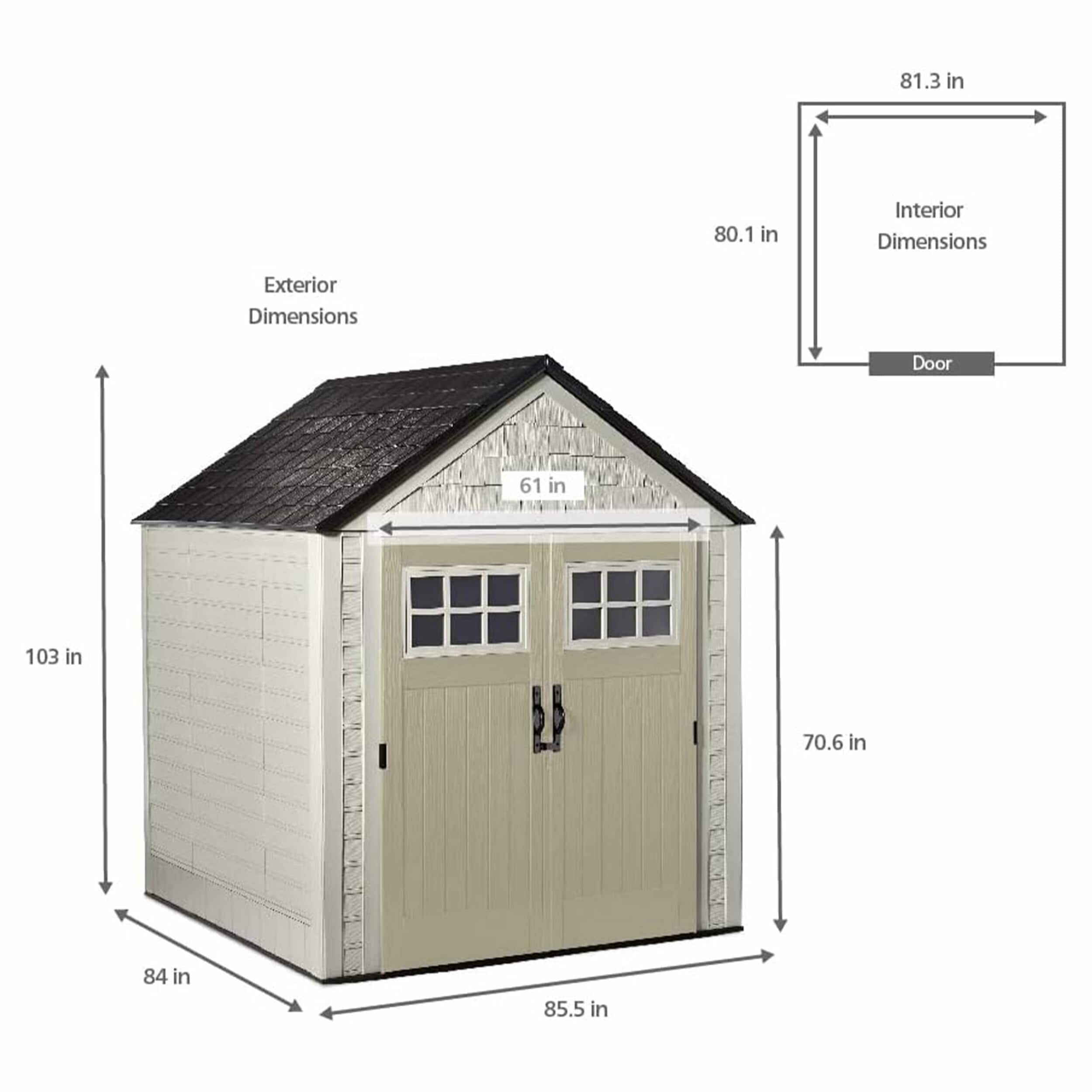 Rubbermaid 139149 Vinyl-Resin-Storage-Buildings - View #6