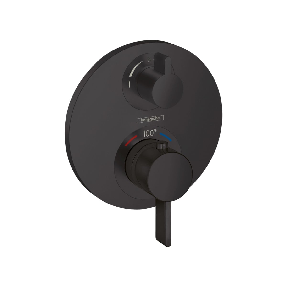 Hansgrohe 15758671 LED Wide Flood Matte Black 2-handle Sold separately Shower Faucet