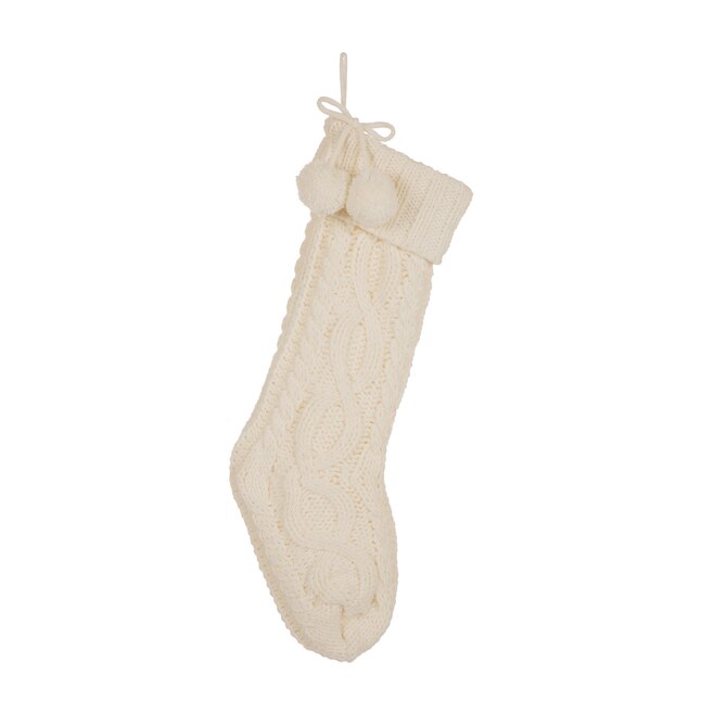 Glitzhome 24-in White Traditional Christmas Stocking in the Christmas ...
