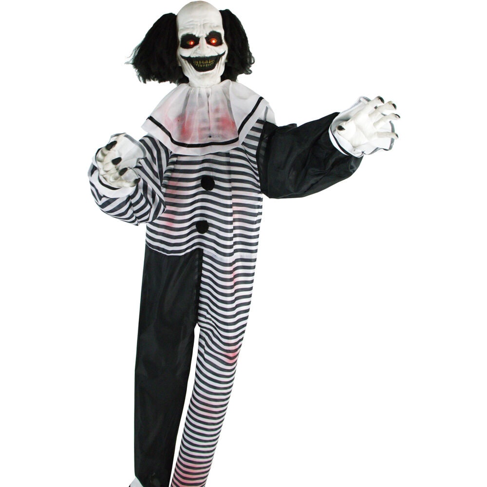 Haunted Hill Farm 6.25-ft Freestanding Talking Lighted Clown ...