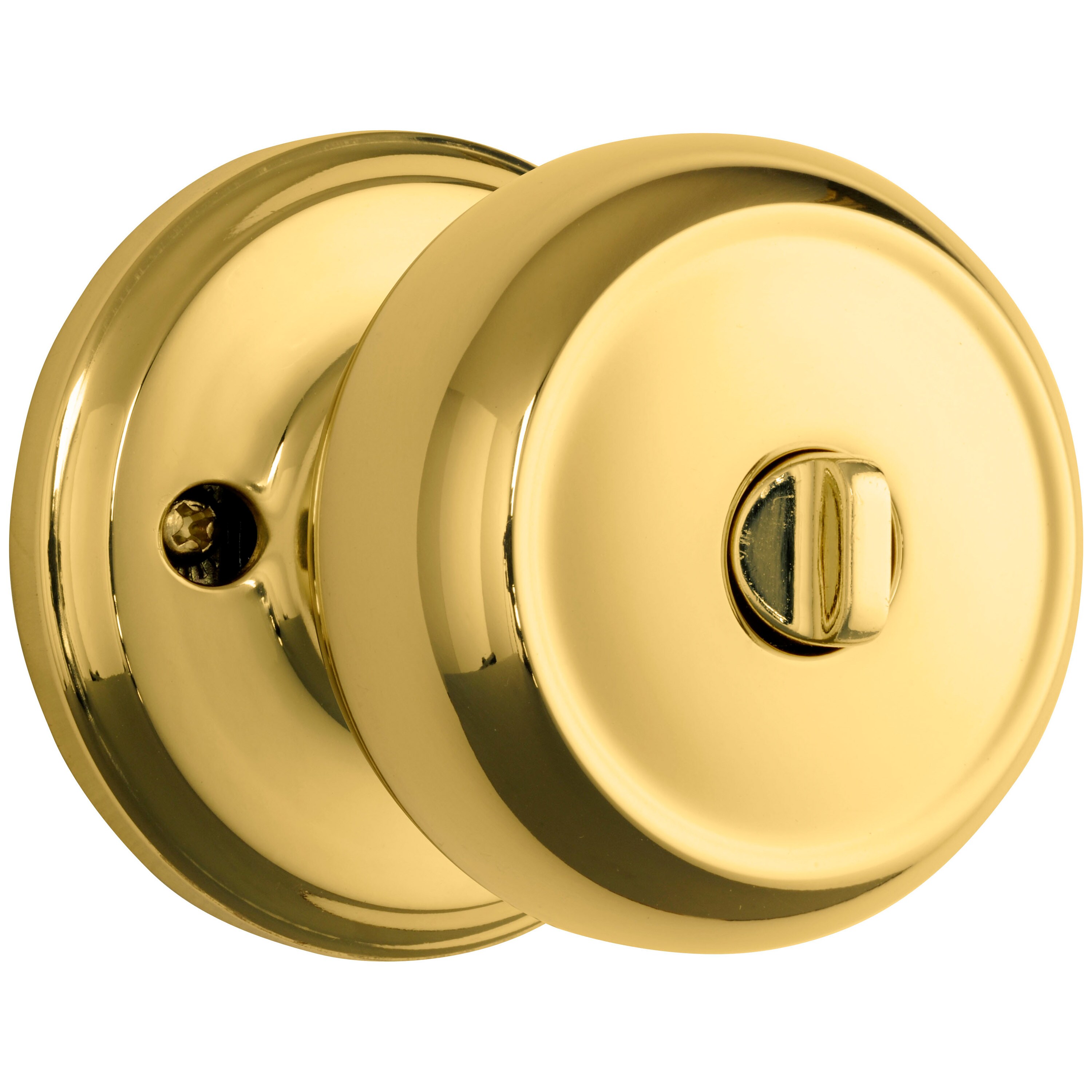 Brinks Classics Polished Brass Privacy Door Knob at Lowes.com