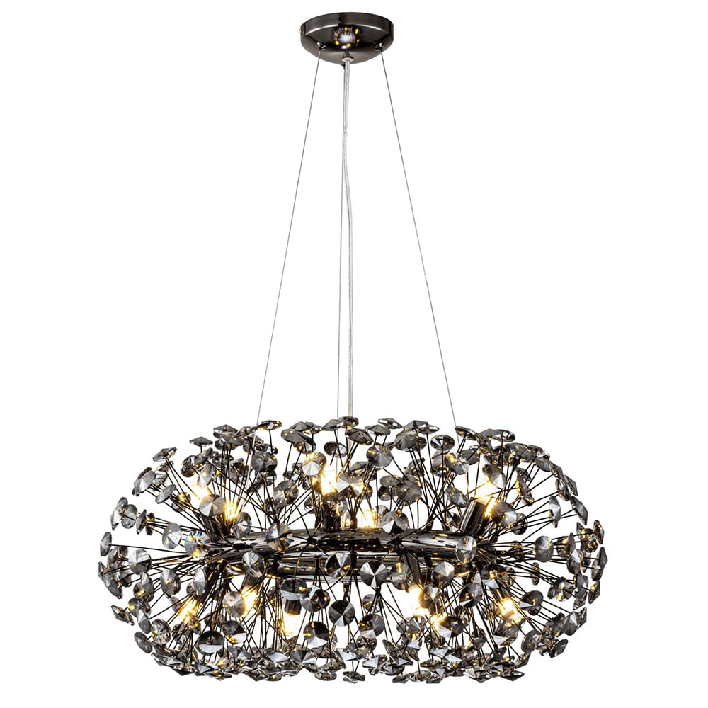 GoYeel ZP038BL12 Wagon Wheel 12 -Light Black Modern/contemporary For Use in Bedrooms, Dining Rooms, Foyers, Kitchens, Living Rooms Chandelier