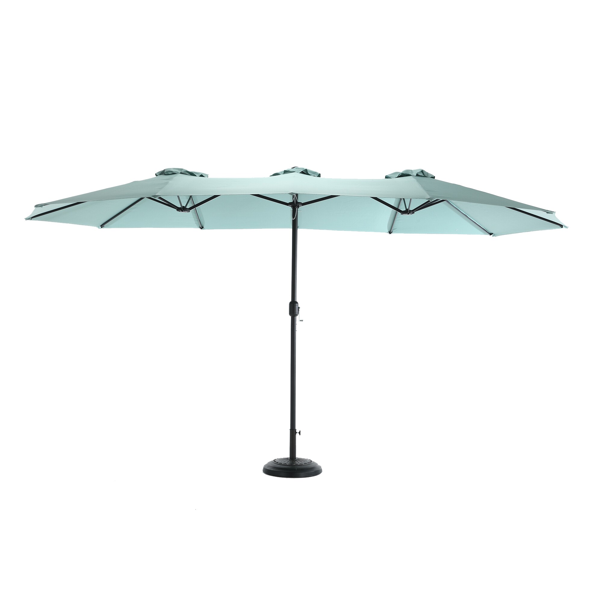 CESICIA PB-AM-34 14.8-ft Steel Green Crank Garden Patio Umbrella