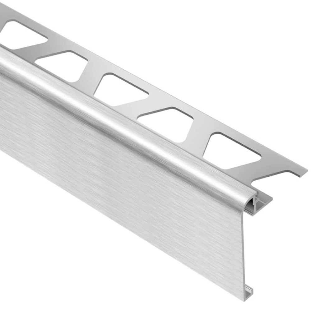 Schluter Systems RS80ACGB57 Rondec-Step 0.313-in W x 98.5-in L Brushed chrome anodized aluminum Aluminum Step Tile Edge Trim