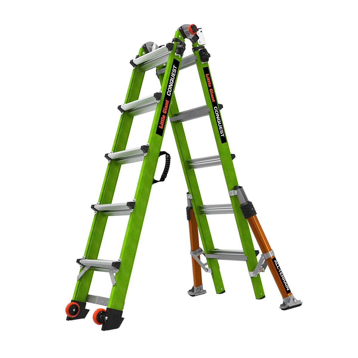 Little Giant Ladders Conquest All-Terrain 22-ft Reach Type 1A - 300 lbs. Load Capacity Telescoping Multi-Position Ladder
