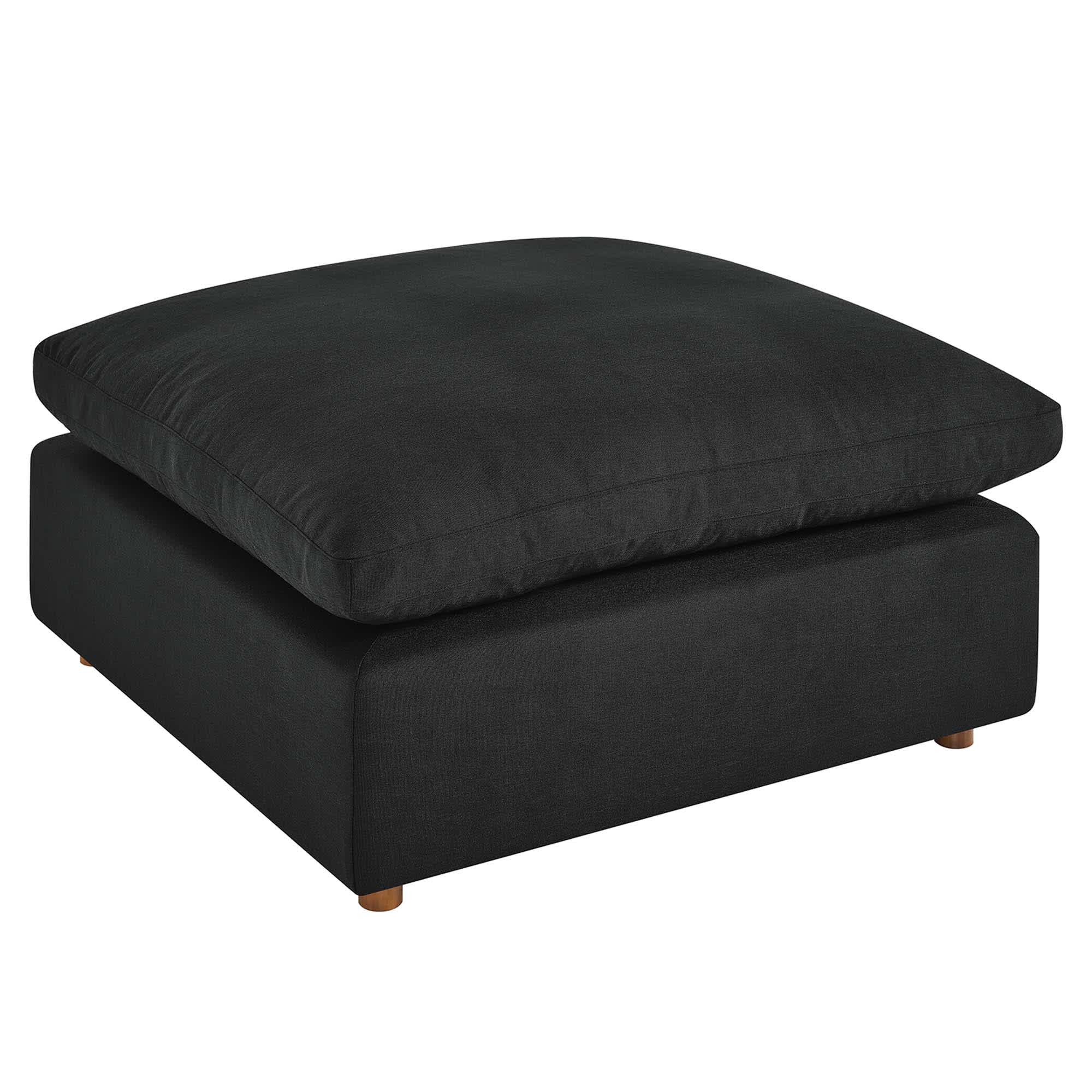  Commix Down Filled Overstuffed Ottoman in Black