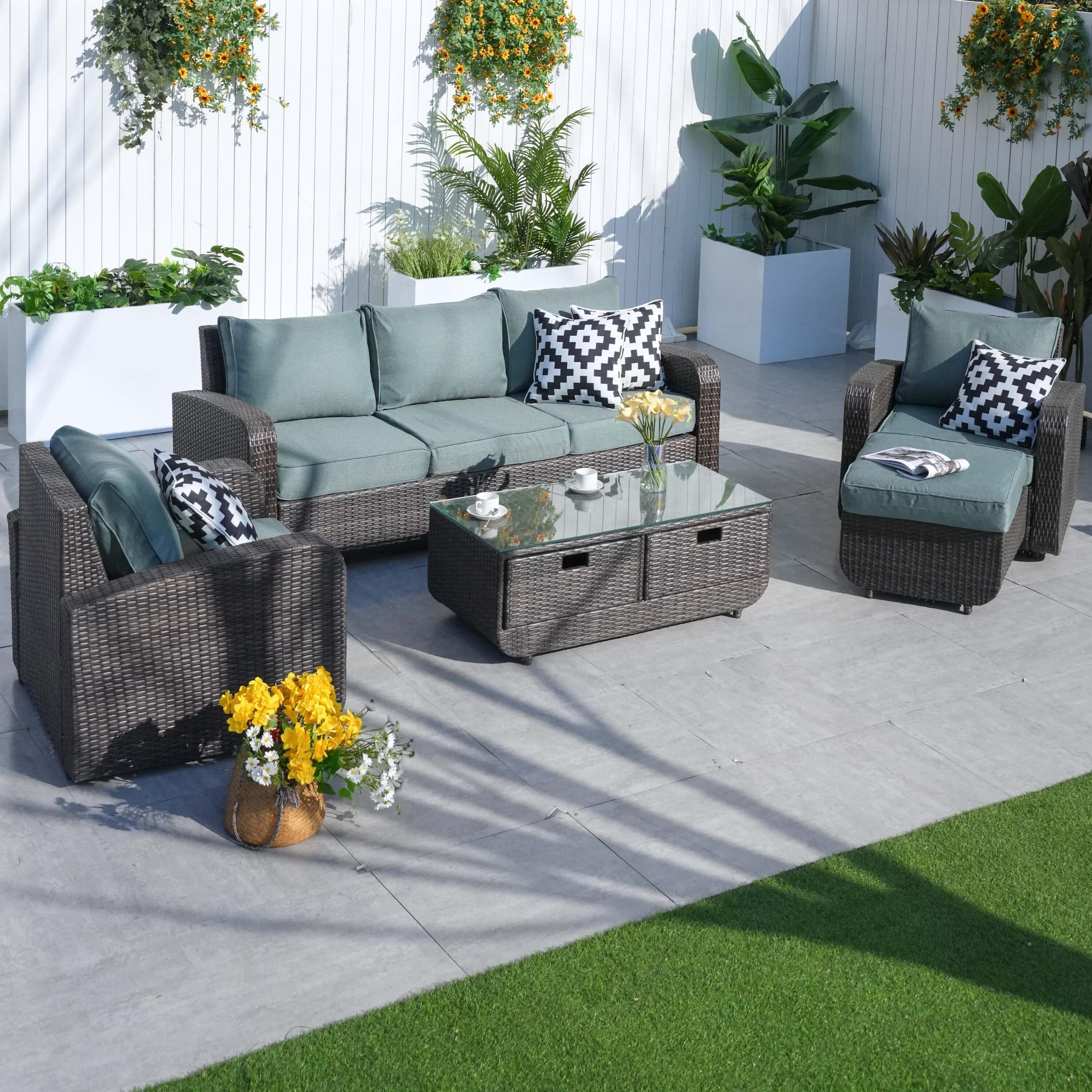 Direct Wicker DWS-1515BR-CE Patio-Conversation-Sets - View #5