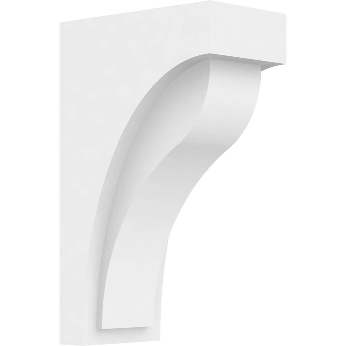 Ekena Millwork CORP03X05X08HEL 3-in x 5-in x 8.375-in Standard Helena Unfinished White PVC Paintable Corbel