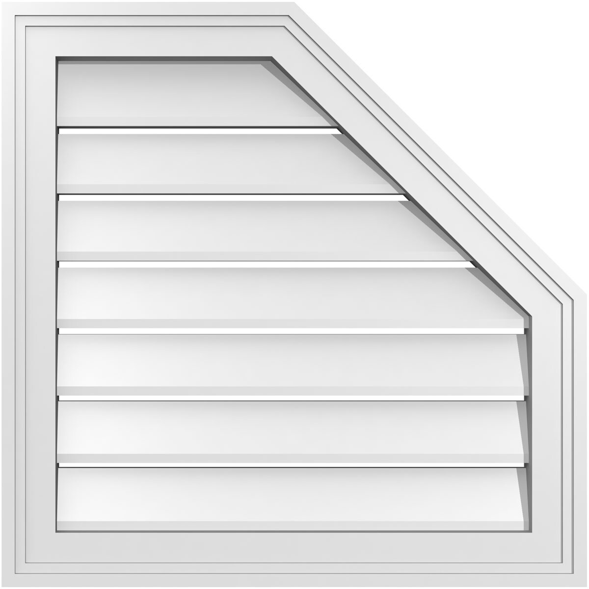 Ekena Millwork GVPOR22X2202SF 22-Inches x 22-Inches Off-white Octagon PVC Gable Louver Vent