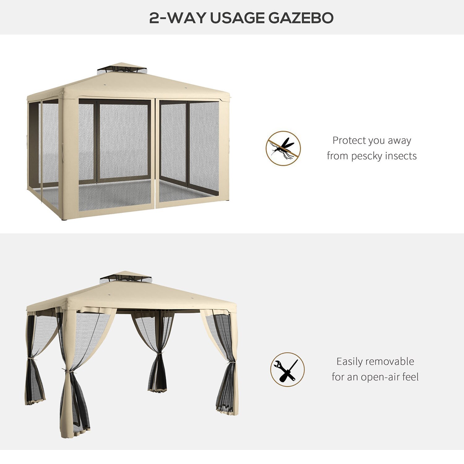 GZMR GZ-W2225P258 Wood-Resin-Gazebos - View #3