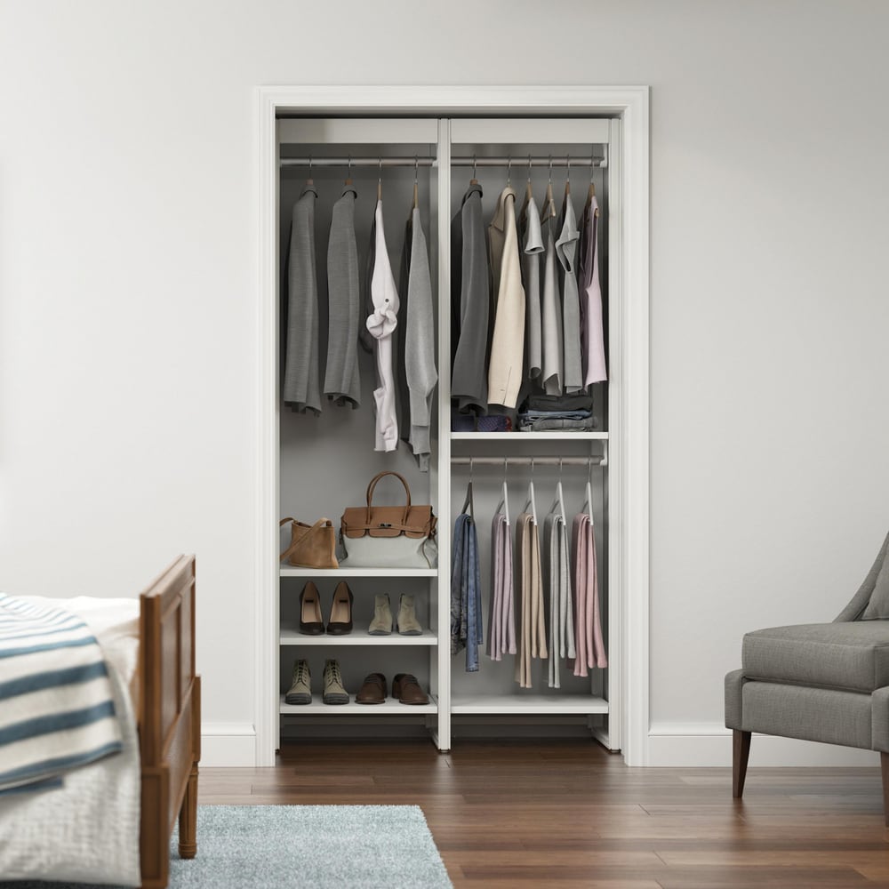 Closets by Liberty 46.5-ft to 46.5-ft W x 84-ft H Classic White Solid ...