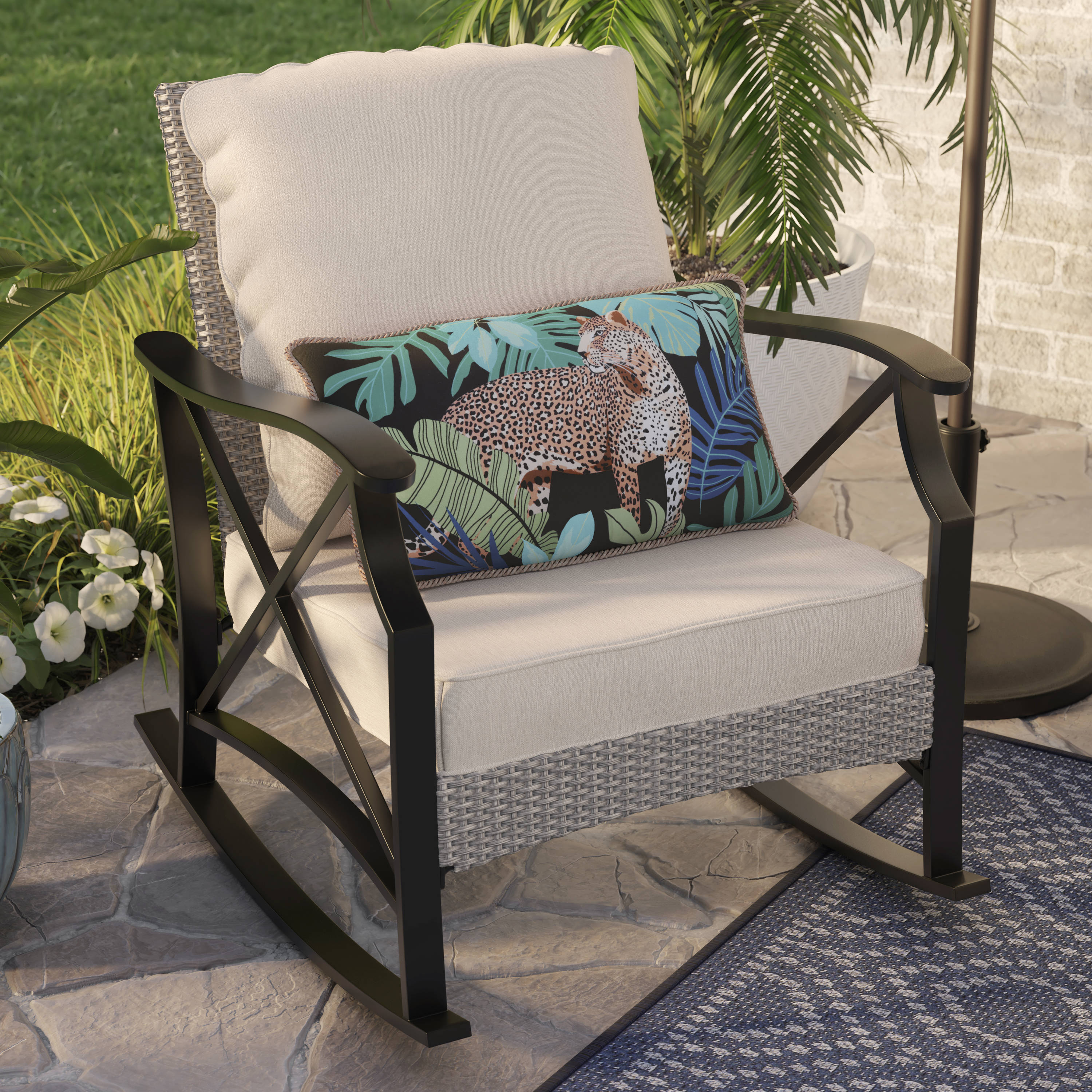 Style Selections Wallingford 4-Piece Patio Conversation Set with Off ...