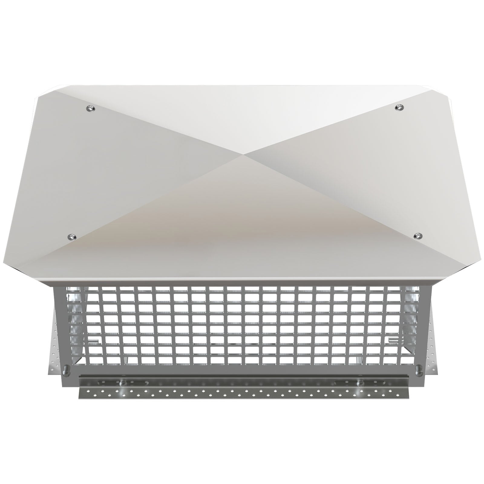 GIVIMO 13-in x 24-in Stainless Steel Chimney Cap 304 Grade Adjustable Spark Arrestor with Mesh Screen Bolts for Clay Flue Tile