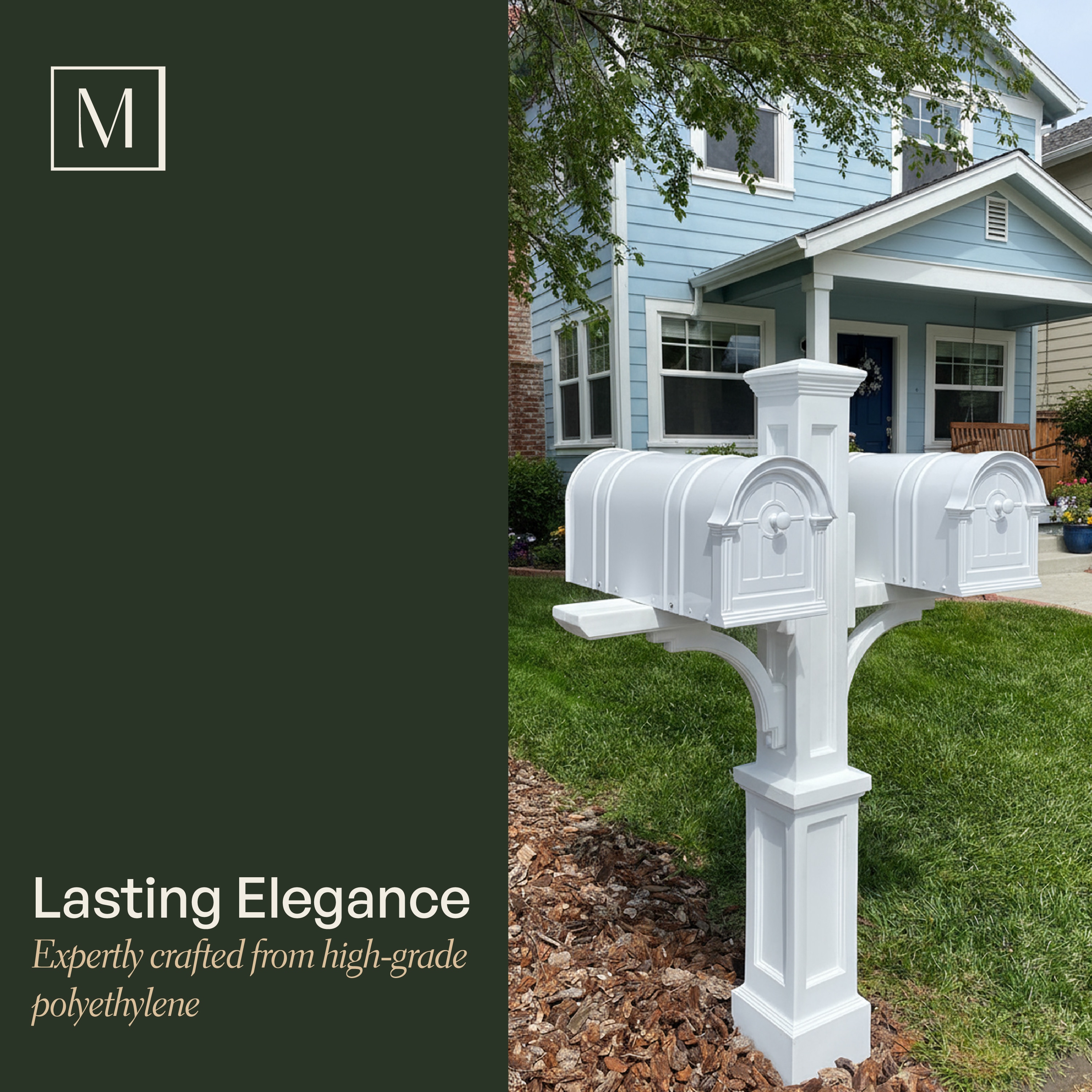 Mayne 5814-W Mailbox-Posts - View #4