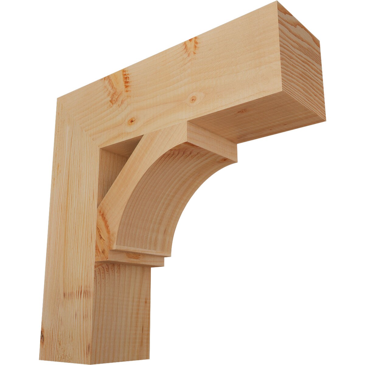 Ekena Millwork BKT06X20X20IMP05SDF Imperial Block Smooth 5-1/2-in x 20-in x 20-in Douglas fir Brown Wood Standard bracket