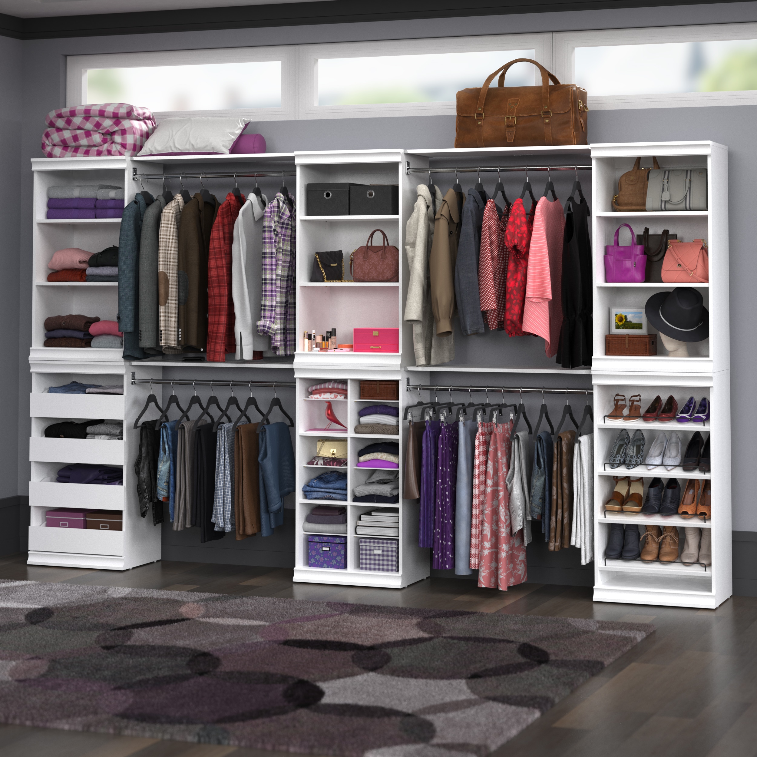 ClosetMaid  White Modular Closet Assorted Storage Collection