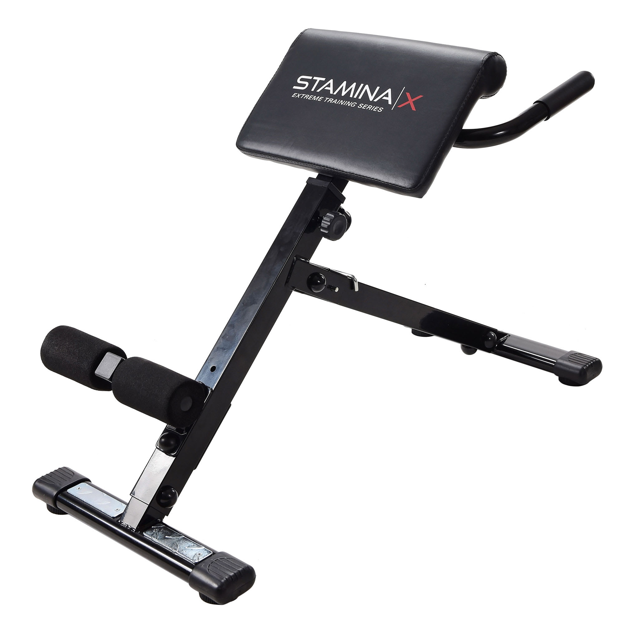 Stamina Products 322986 Stamina X Adjustable Ab Back Core Strength Exercise Fitness Hyperextension Bench